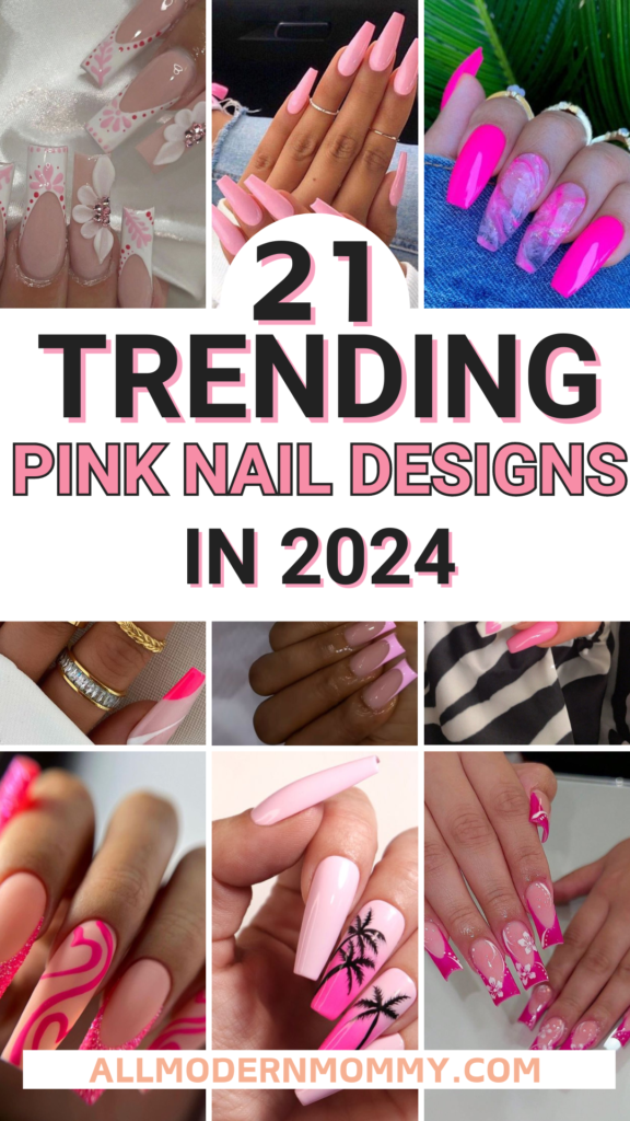 trending pink nails 