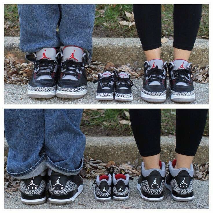 mom baby and dad shoes 