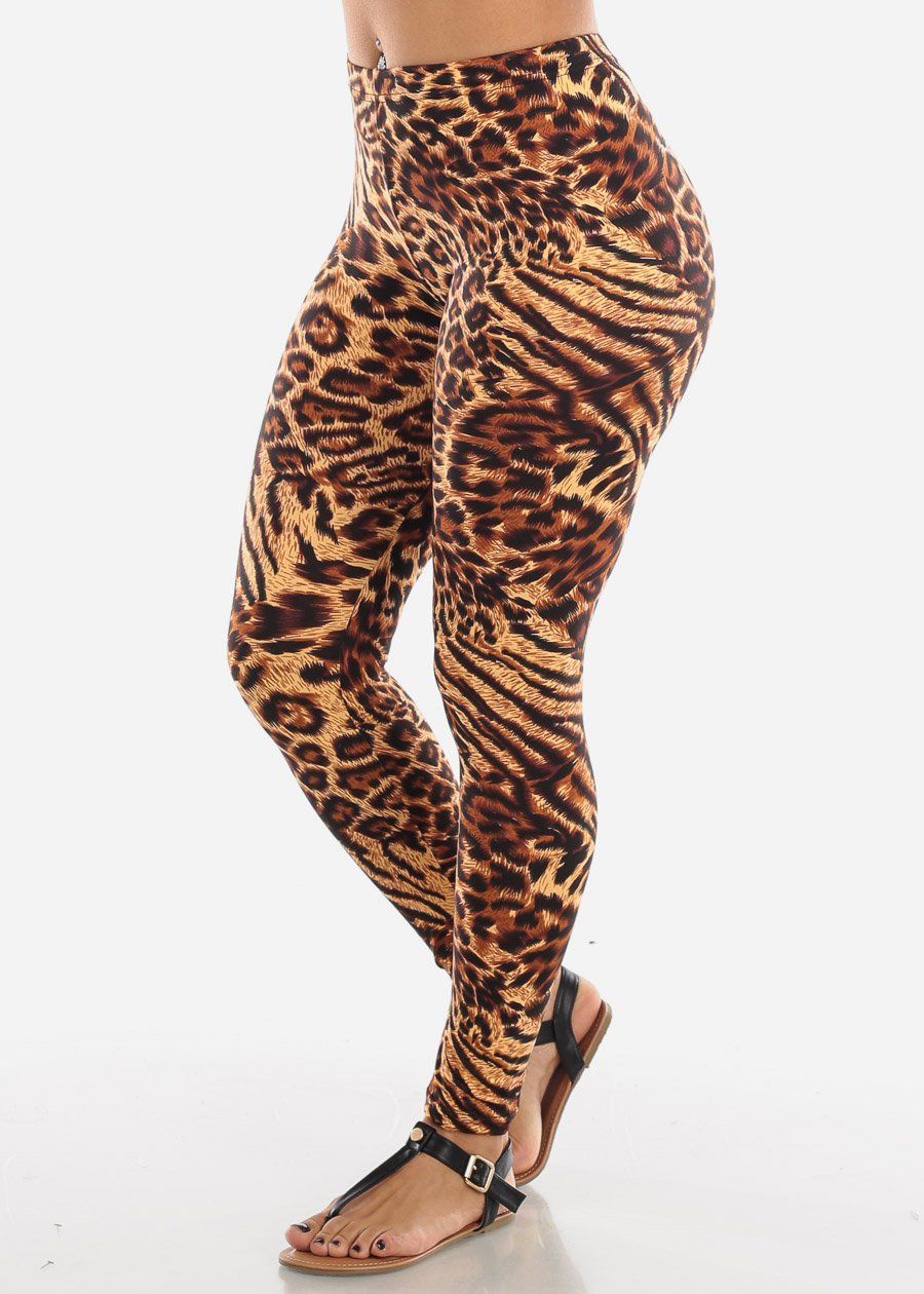 red nike animal print leggings