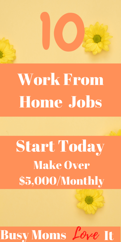 work from home jobs for stay at home moms 