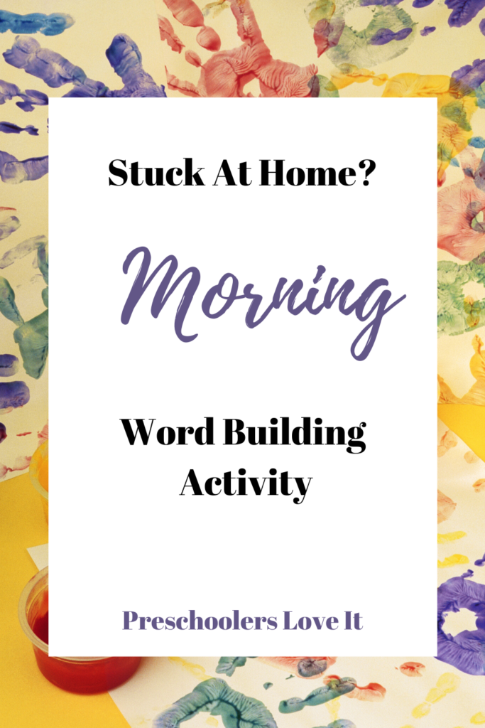word building activity for preschoolers