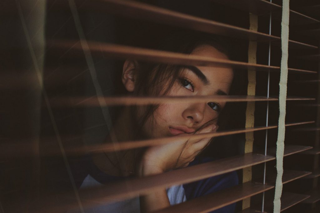 woman looking sad 