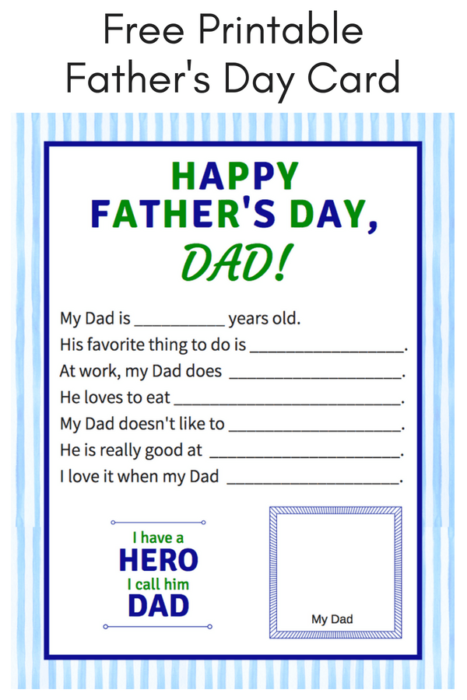 Print Free Father's Day Cards - Make Dad Smile Now!