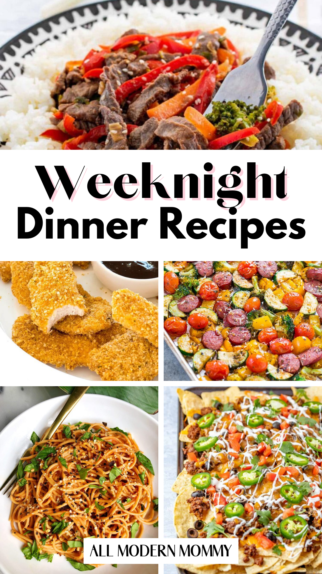 10 easy meals for busy weeknights 
