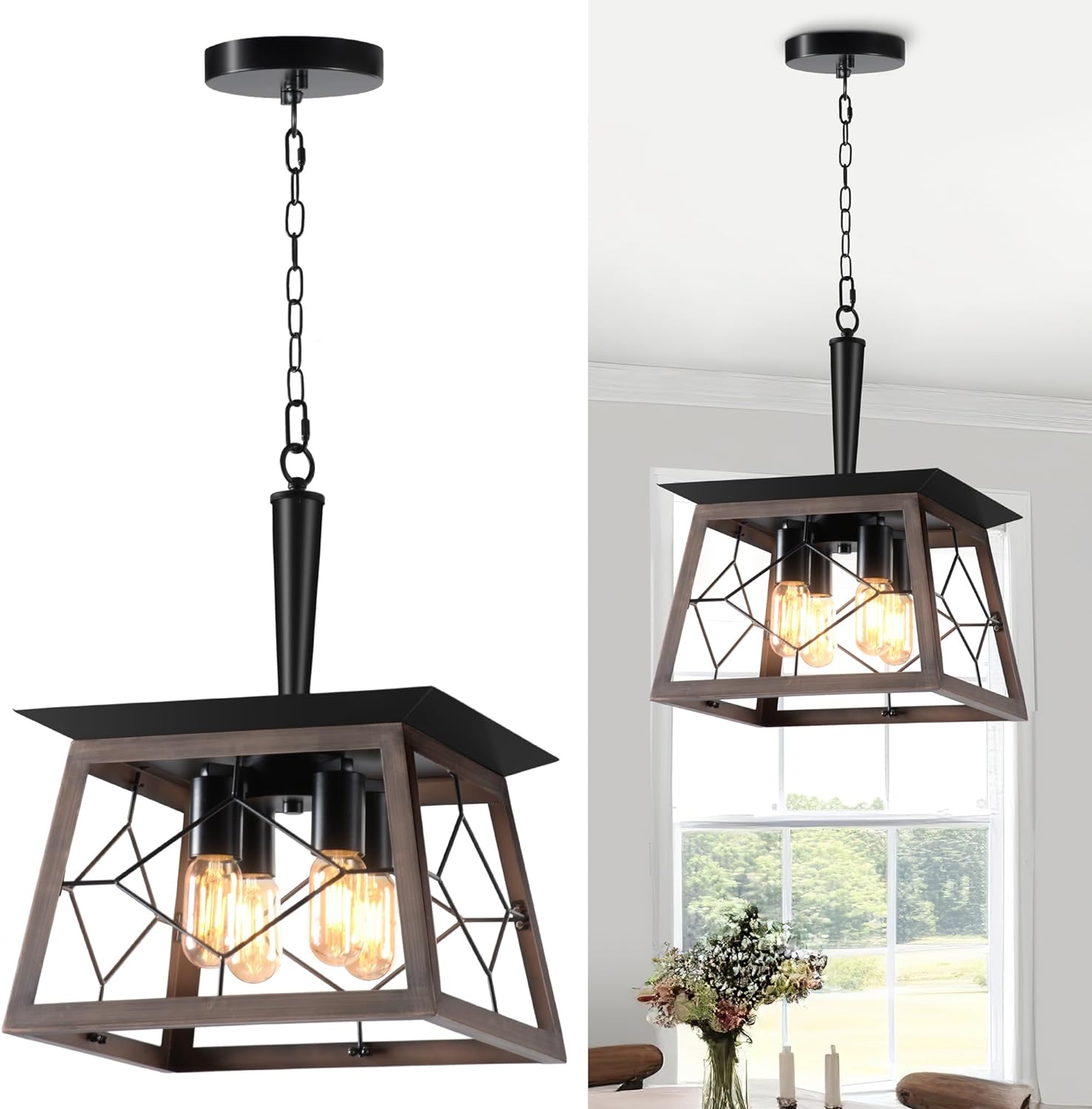 12 Rustic Farmhouse Dining Room Light Fixtures