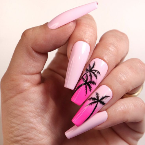 20 Sizzling Summer Nail Looks: Pretty in Pink Nails