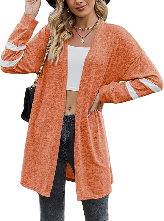 orange cardigan