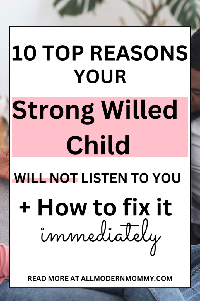 mom arguing with strong willed child 