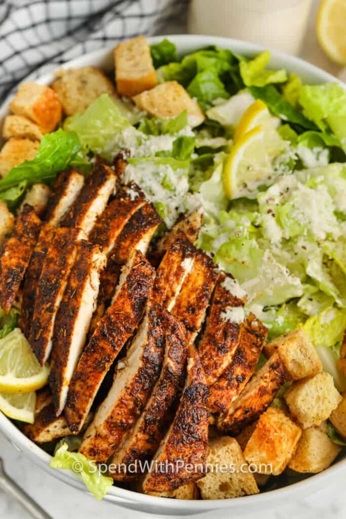 lunch-ideas-for-work-chicken-Caesar-salad-wrap