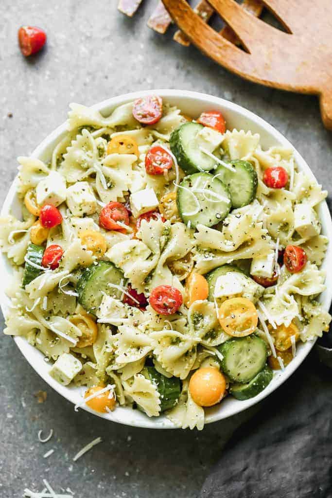 lunch-ideas-for-work-pesto-pasta-salad